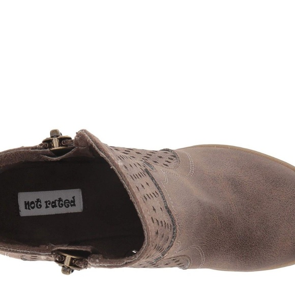 NWT Not Rated Gretchen Ankle Boots Taupe NRLB0385 - Picture 6 of 7